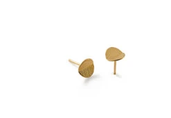 Point 4 Stud Earrings, Bent Circle