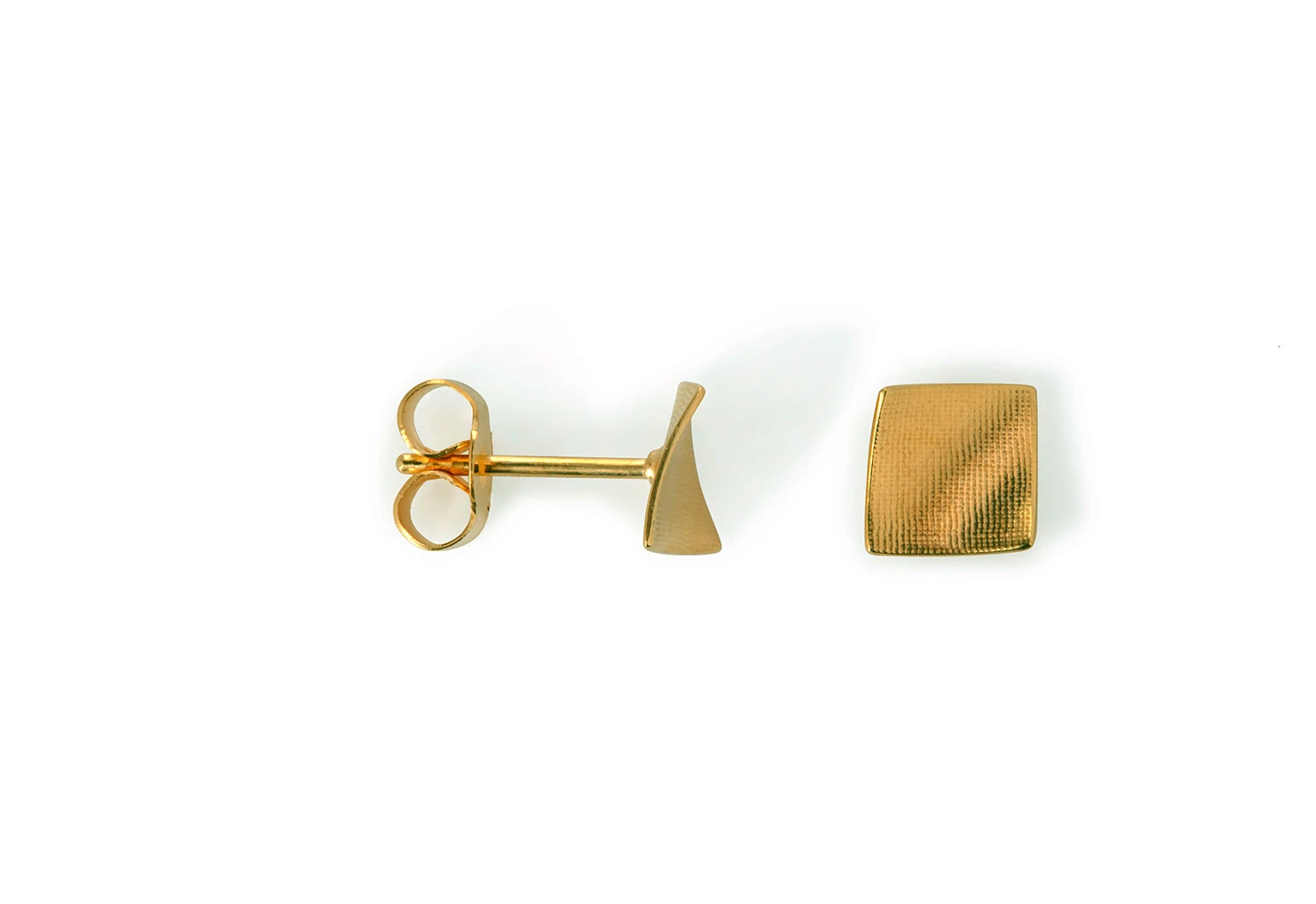 Point 4 Stud Earrings, Curved Square - Image 3