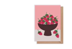 Strawberry Fruit Bowl Card