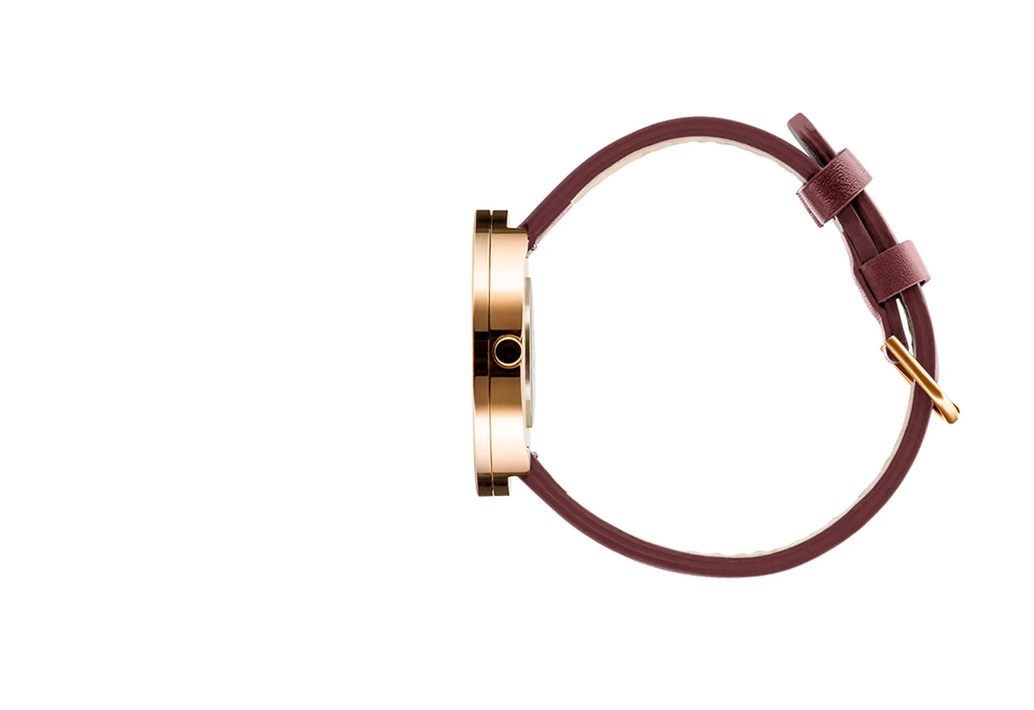 White Dial Picto Watch, Leather Strap - Image 4