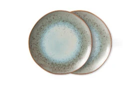 70s Dinner Plates, Set Of 2, Mineral